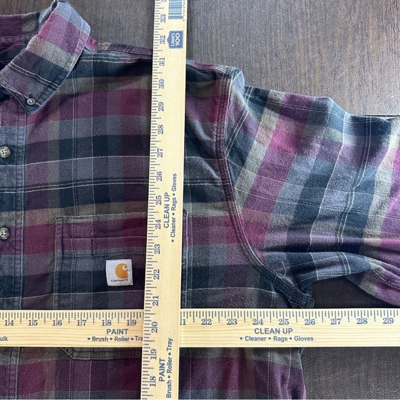 Carhartt Men's Rugged Flex Relaxed Fit Midweight Flannel Long Sleeve Sz XL Tall - Picture 8 of 11
